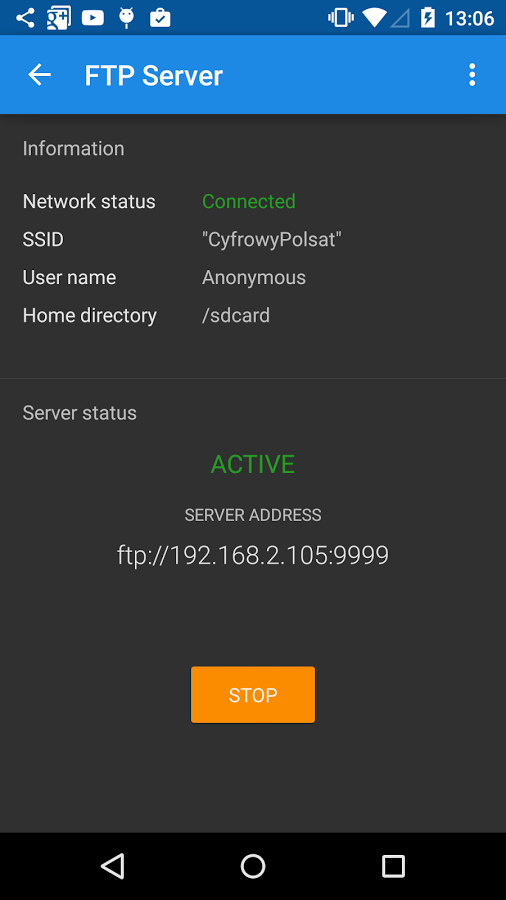 Solid Explorer FTP Server