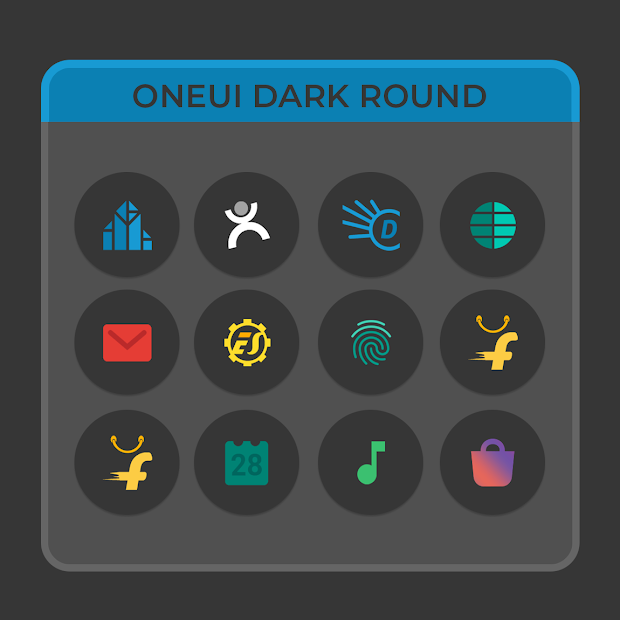 OneUIDark Round - Icon Pack : S10