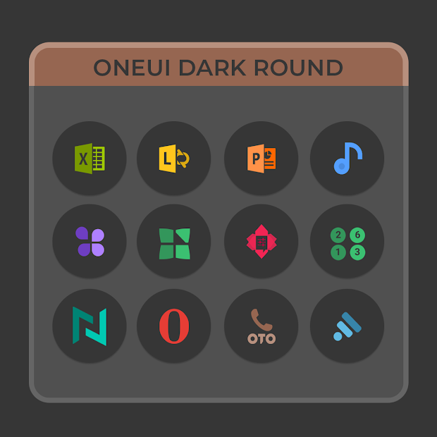 OneUIDark Round - Icon Pack : S10