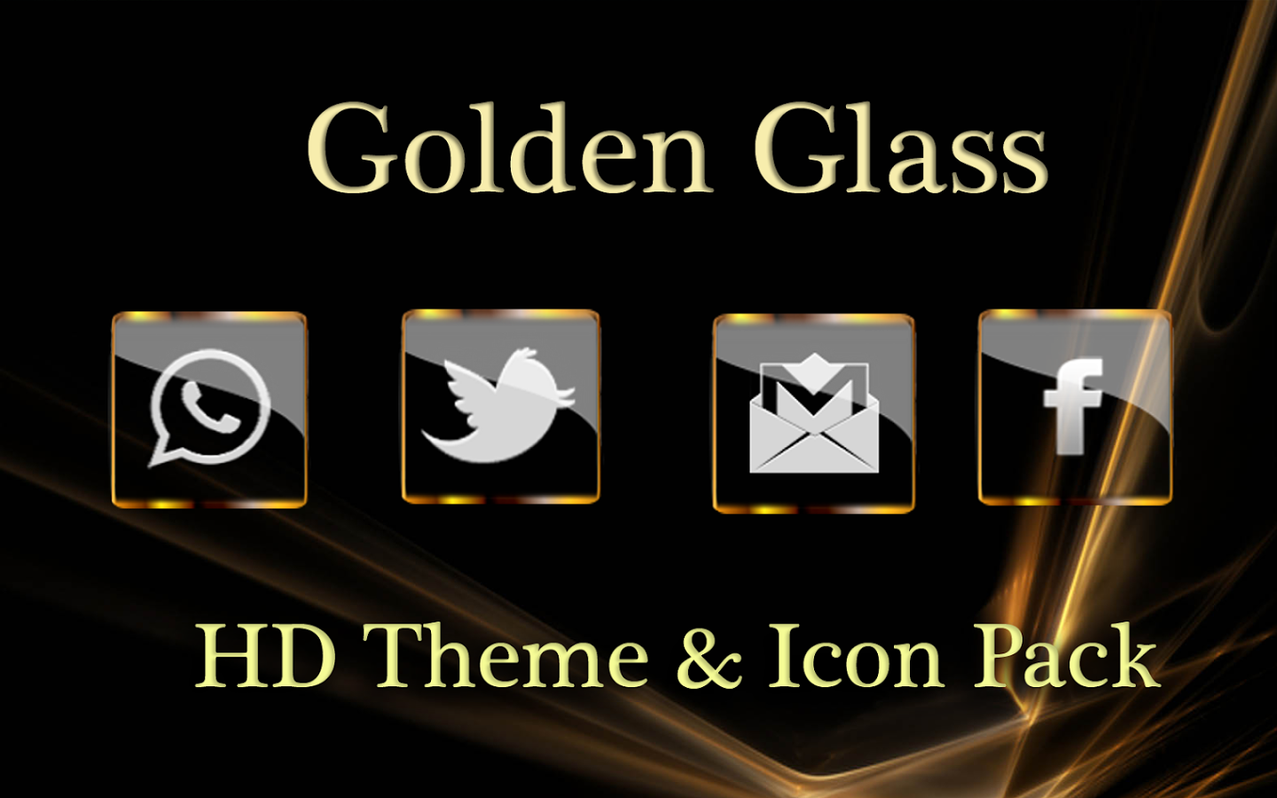 Golden Glass Icon Pack HD