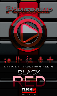 Poweramp skin Black Red
