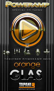 Poweramp skin Orange Glas luxe