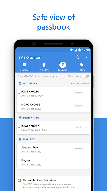 SMS Organizer - Clean, Reminders, Offers & Backup