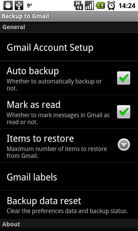 Backup to Gmail