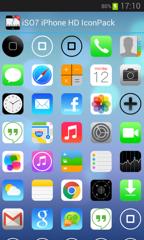 iOS7 - iPhone HD 5 in 1 Theme