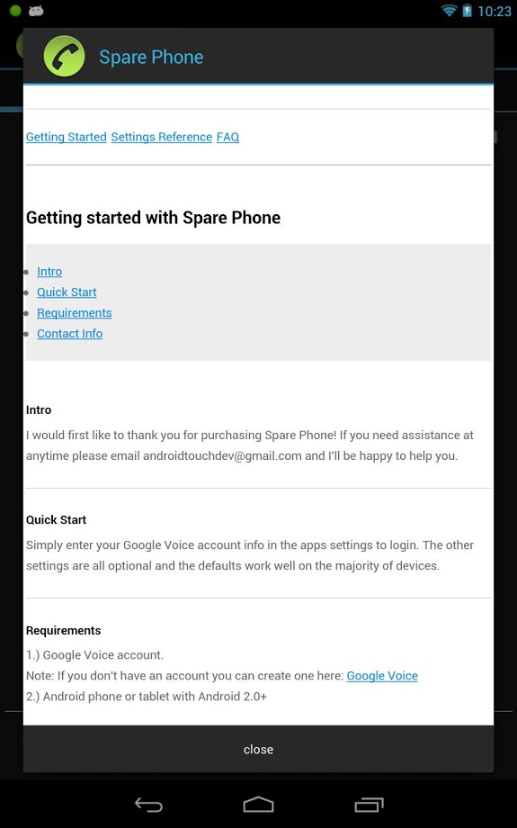 Spare Phone - VoIP Voice Calls