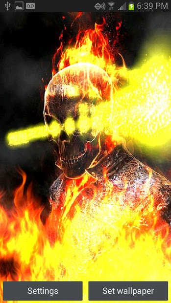 Ghost Rider Fire Flames LWP